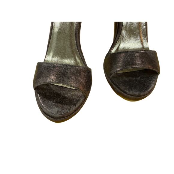 NWOT Michael Antonio Brown/Gold/Bronze Leather Platform Strappy Heels, SIZE 8 - Picture 11 of 17